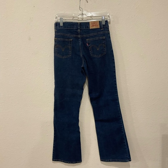 LEVI’S Girls Hip Flare Regular Jeans Dark Wash Stretch Denim Size 16R (Gir… - Picture 2 of 10
